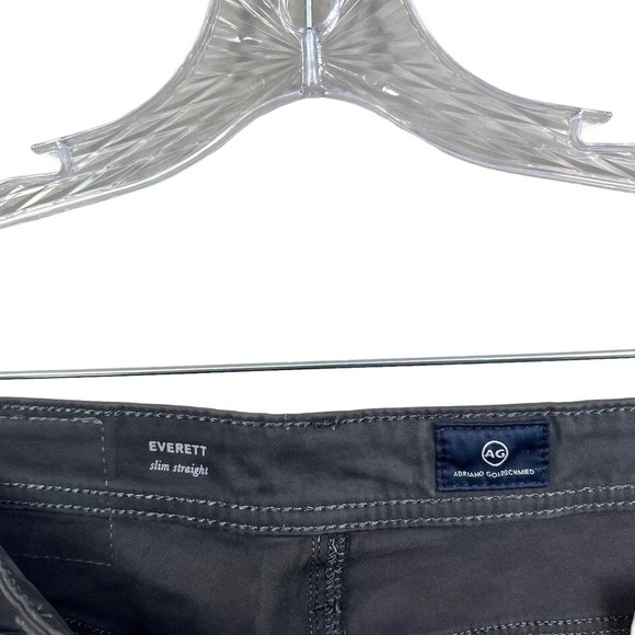 AG Adriano Goldschmied Everett Pants Slim Straight Raw Hem Gray Men Size 30Wx31L - Picture 4 of 7